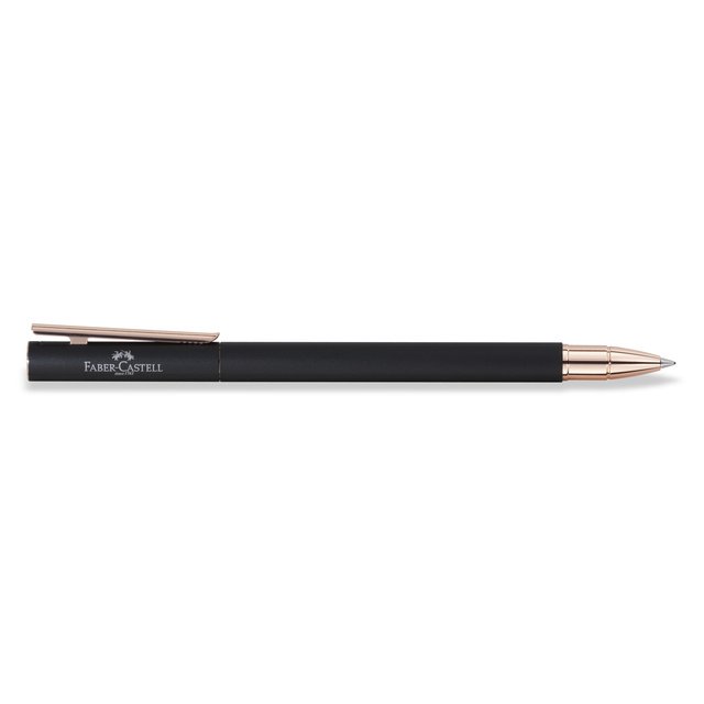 Rollerball Faber-Castell Neo Slim Preto Rosa Ouro