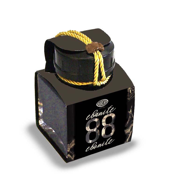 Aurora 88 Ebonit Marmorerad Gul GT Reservoarpenna