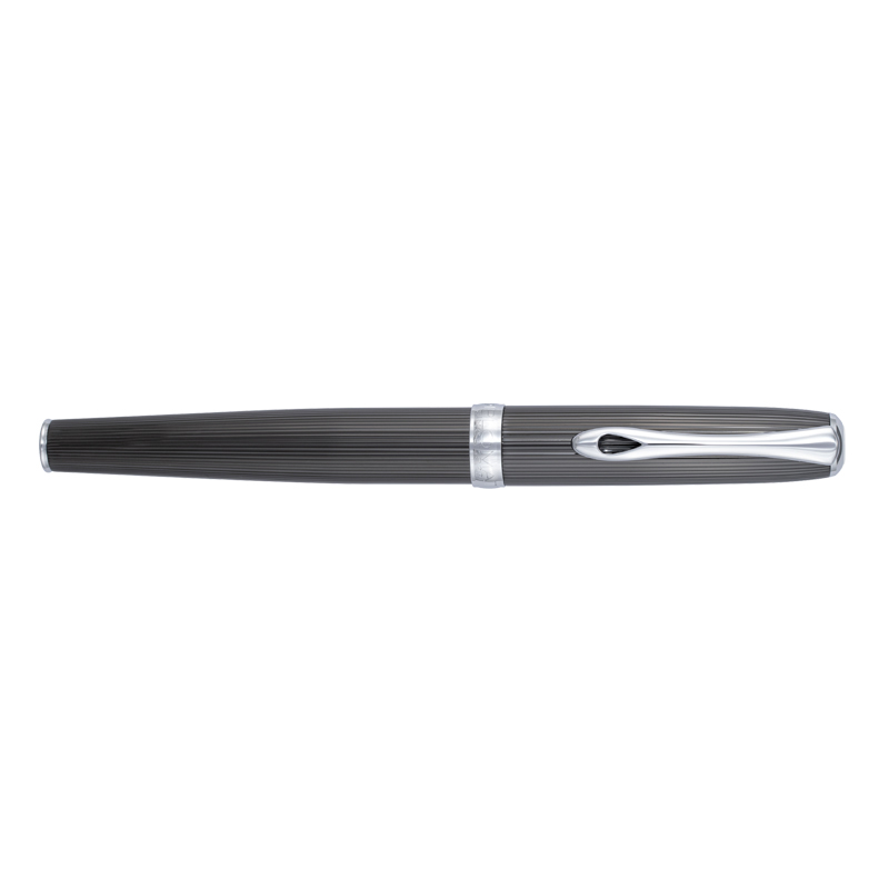 Stylo à bille Diplomat Excellence A Guilloche PVD Noir/Chrome