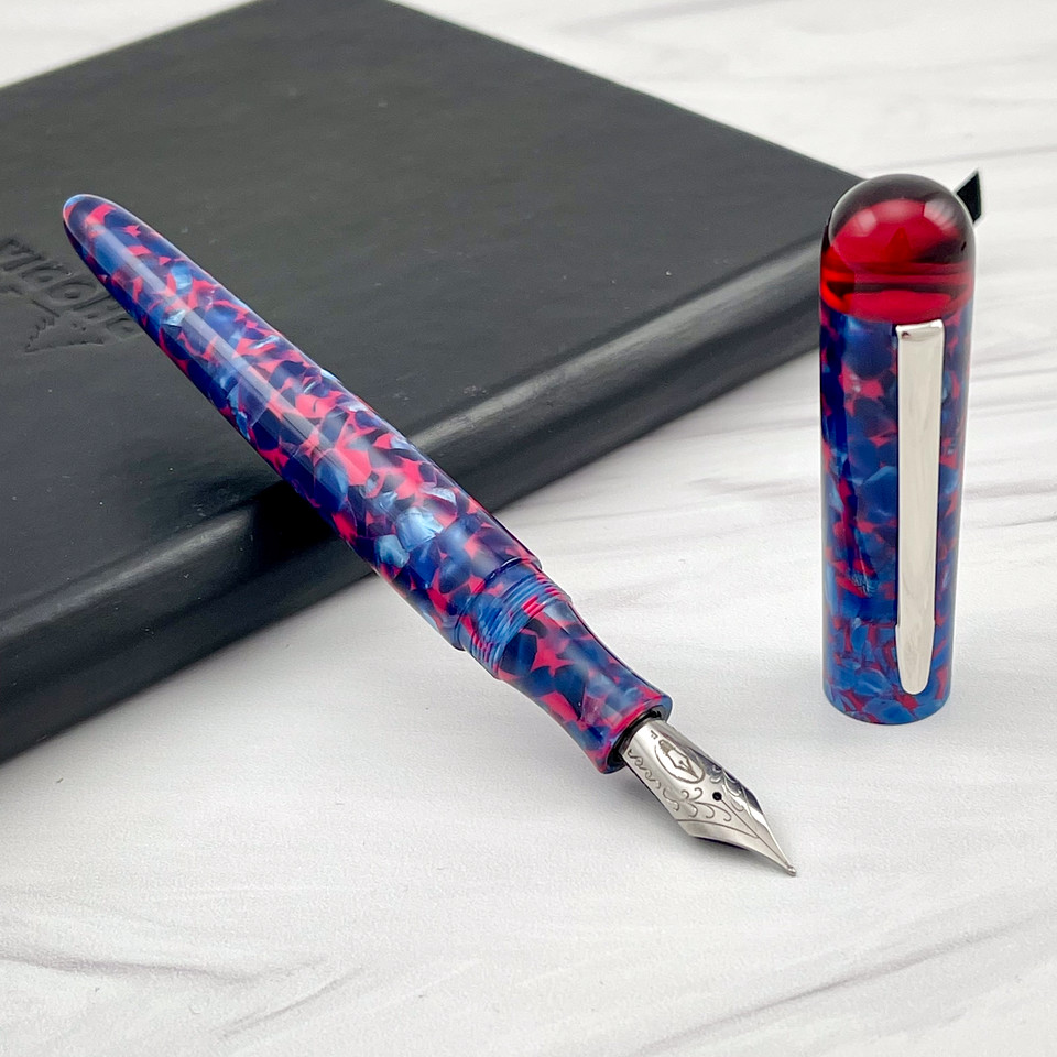 Edison Comet Cobalt Magma ST Fountain Pen