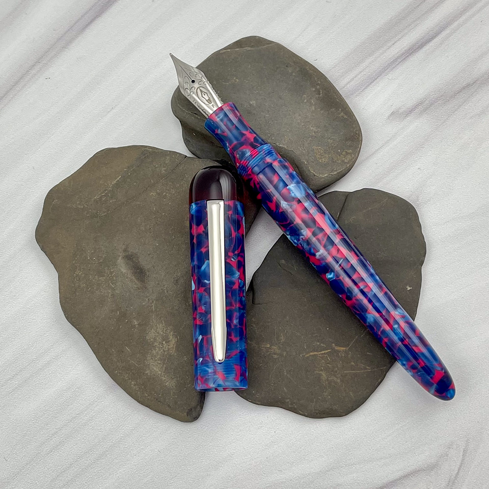 Edison Comet Cobalt Magma ST Fountain Pen