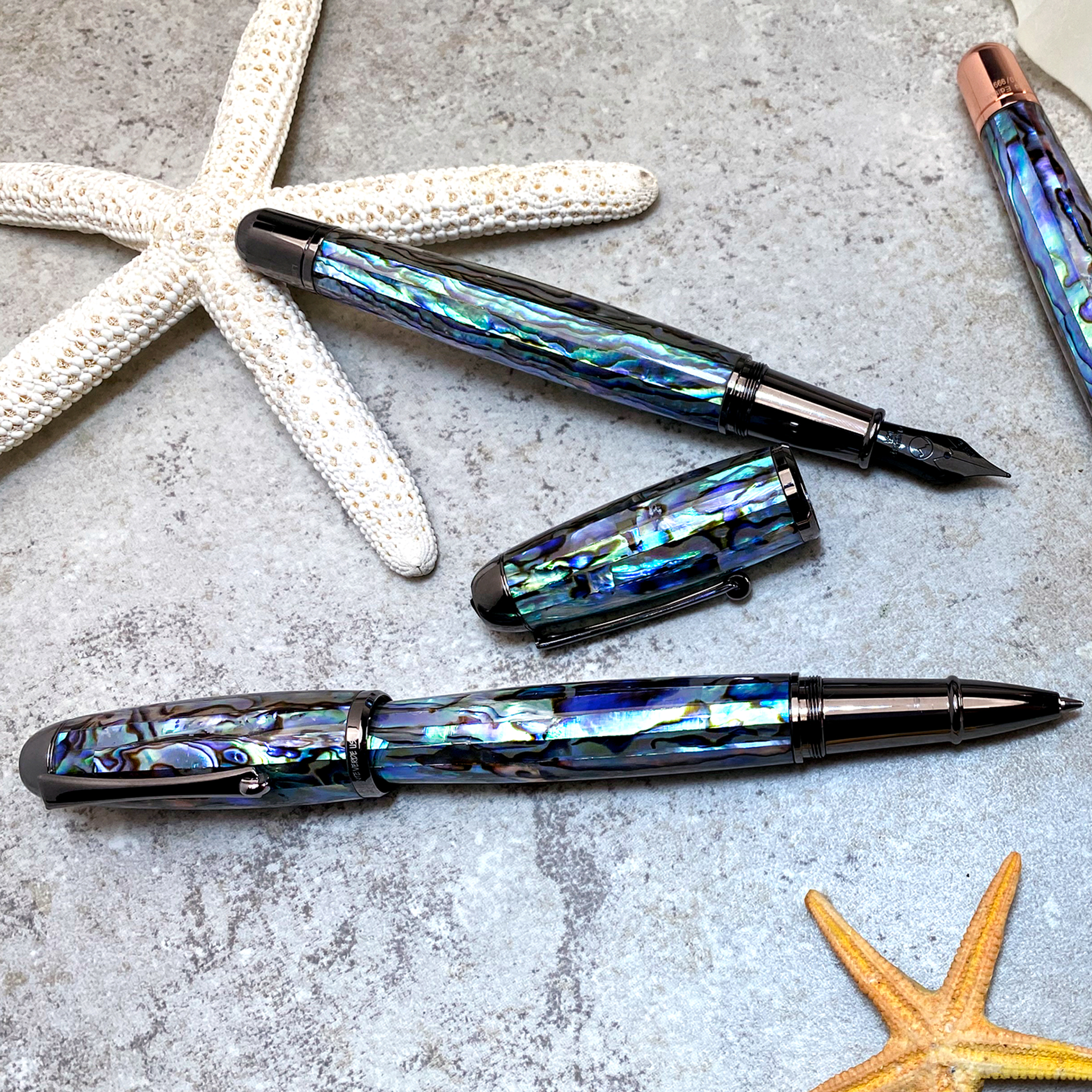 Monteverde Super Mega Abalone & Rose Gold Fountain Pen
