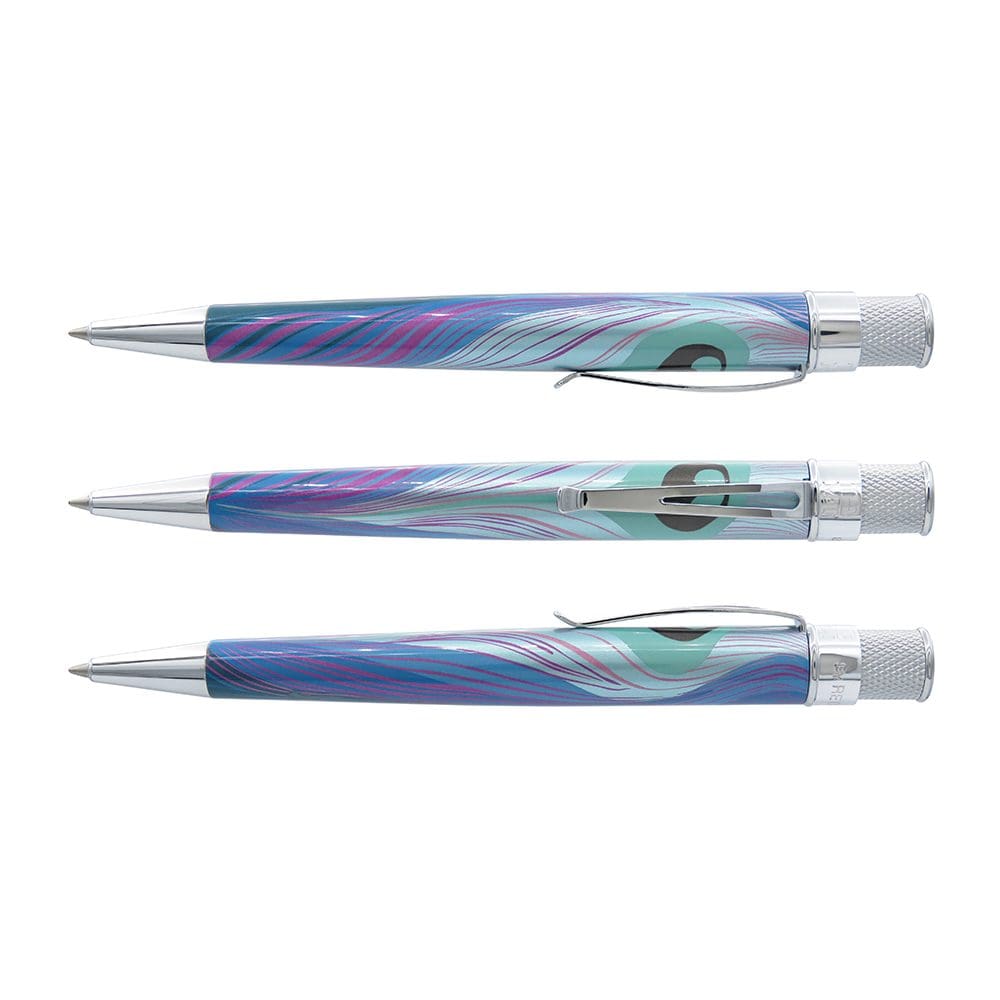 Retro 51 Tornado Metropolitan Museum Of Arts Tiffany Favrile Peacock Rollerball / Ballpoint