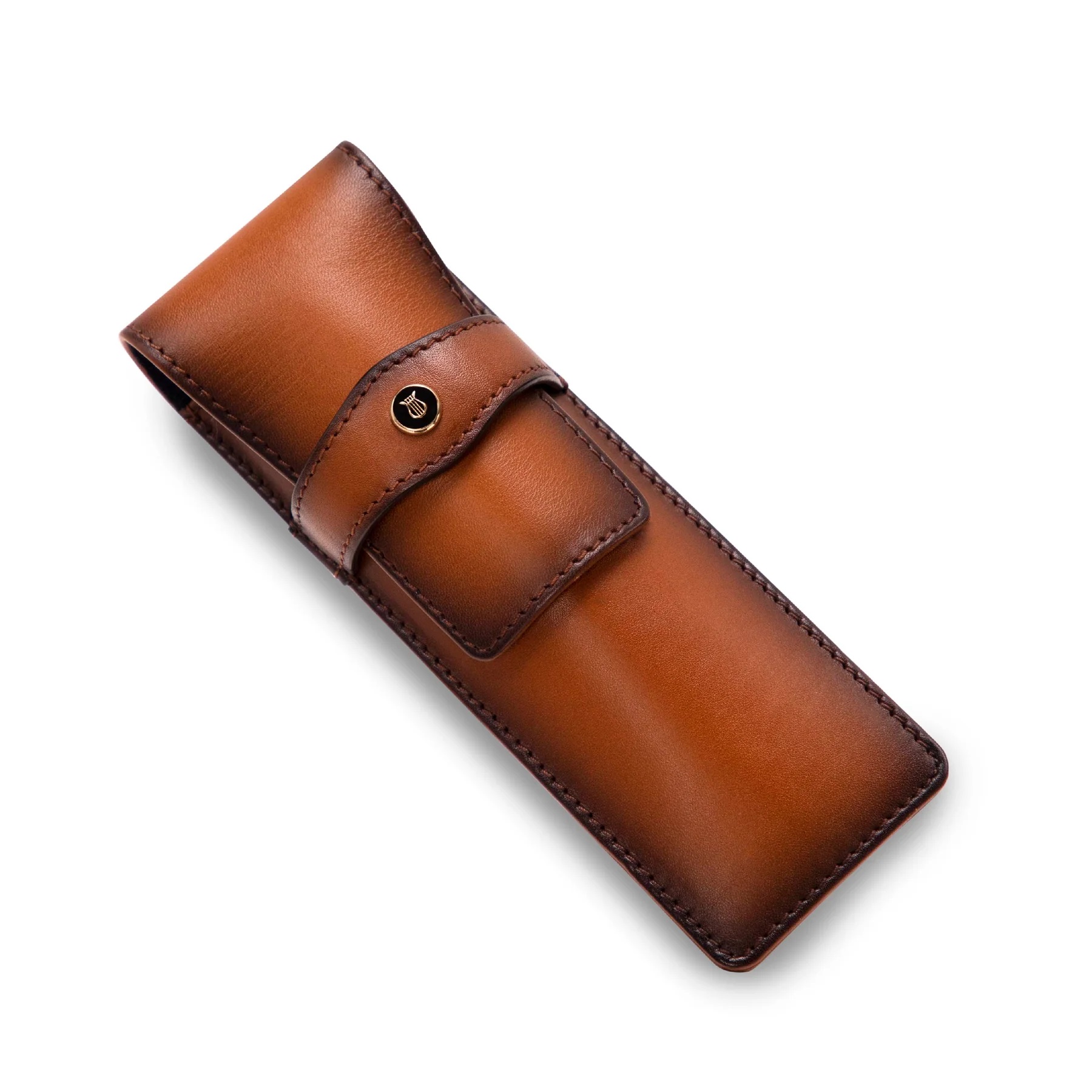 Lapis Bard Classic Brown Pen Pouch (Double)
