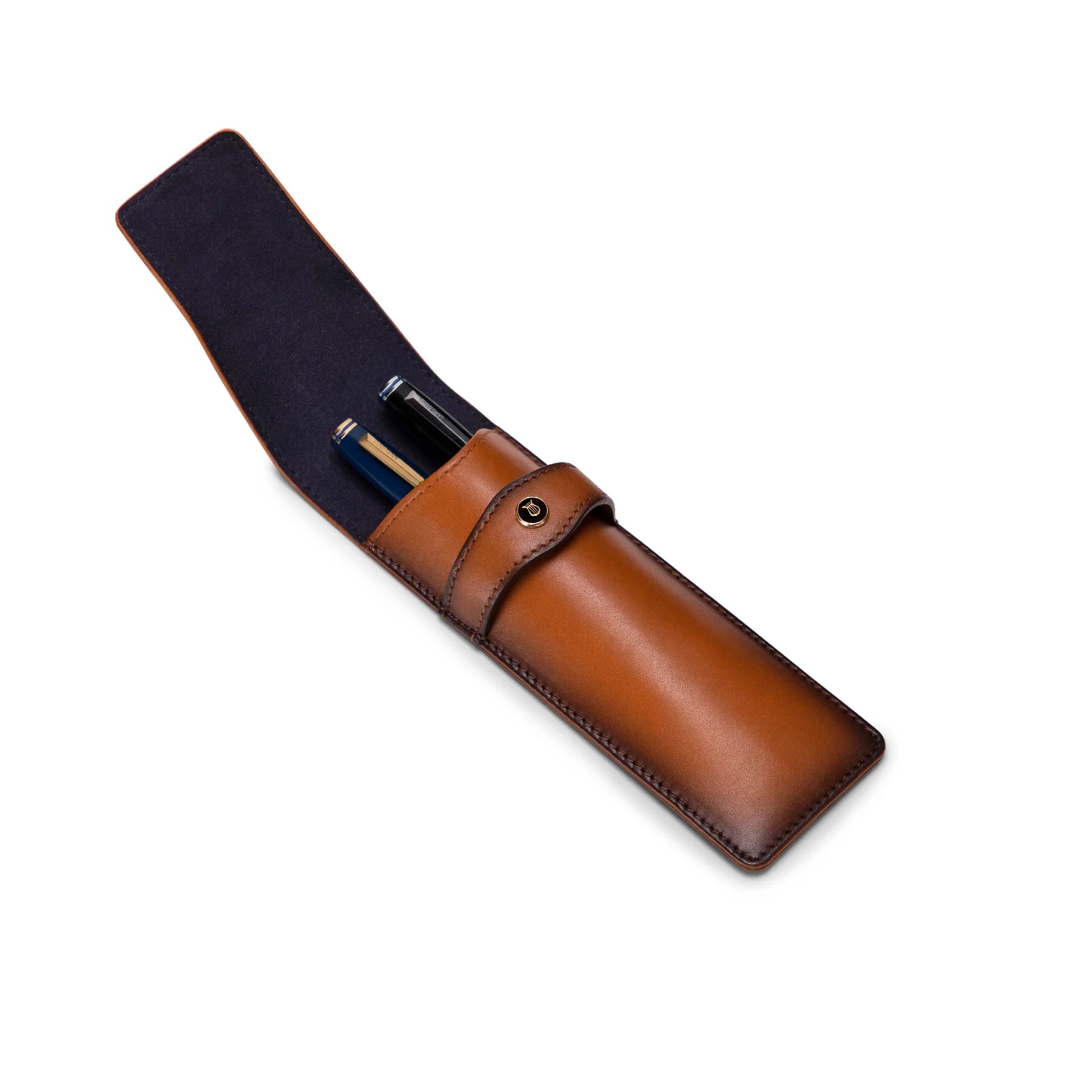 Lapis Bard Classic Brown Pen Pouch (Double)