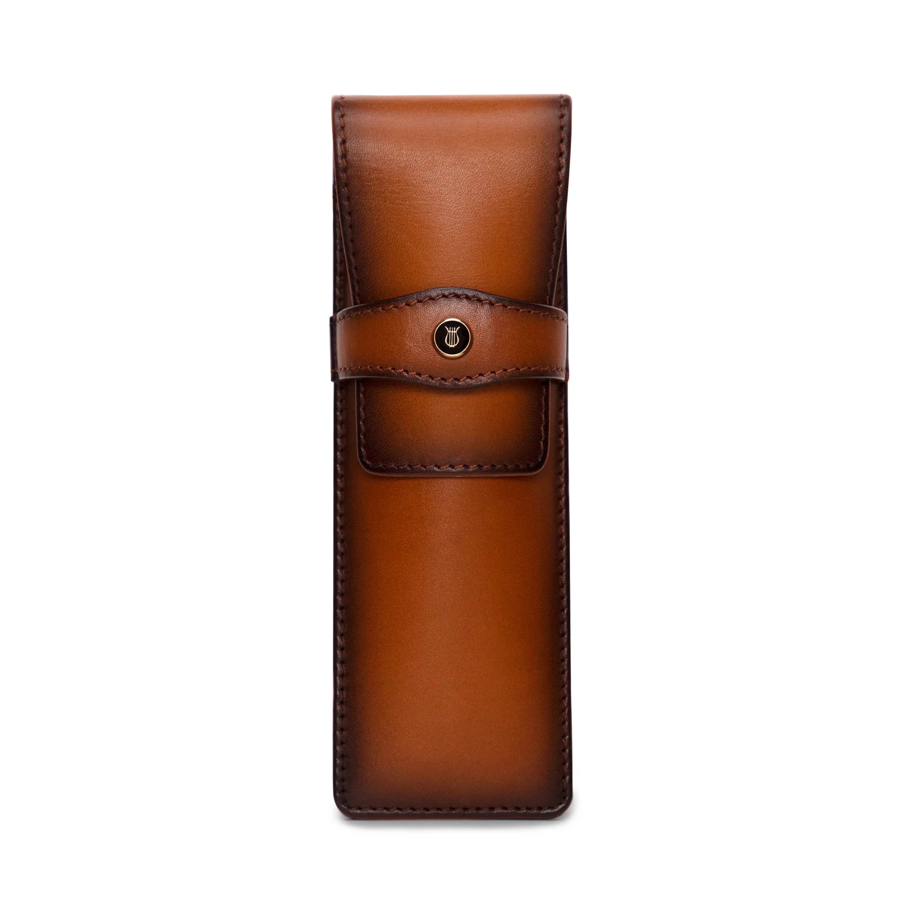 Lapis Bard Classic Brown Pen Pouch (Double)