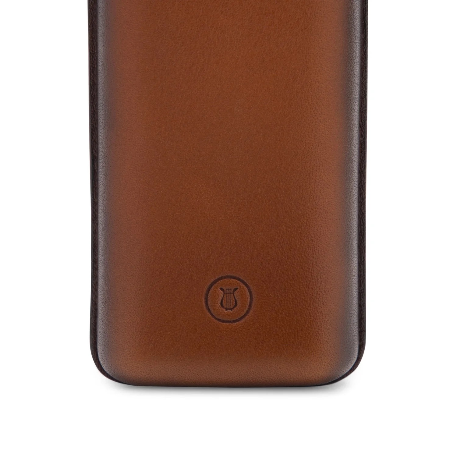 Lapis Bard Ducorium Cognac Moulded Pen Case (Double)