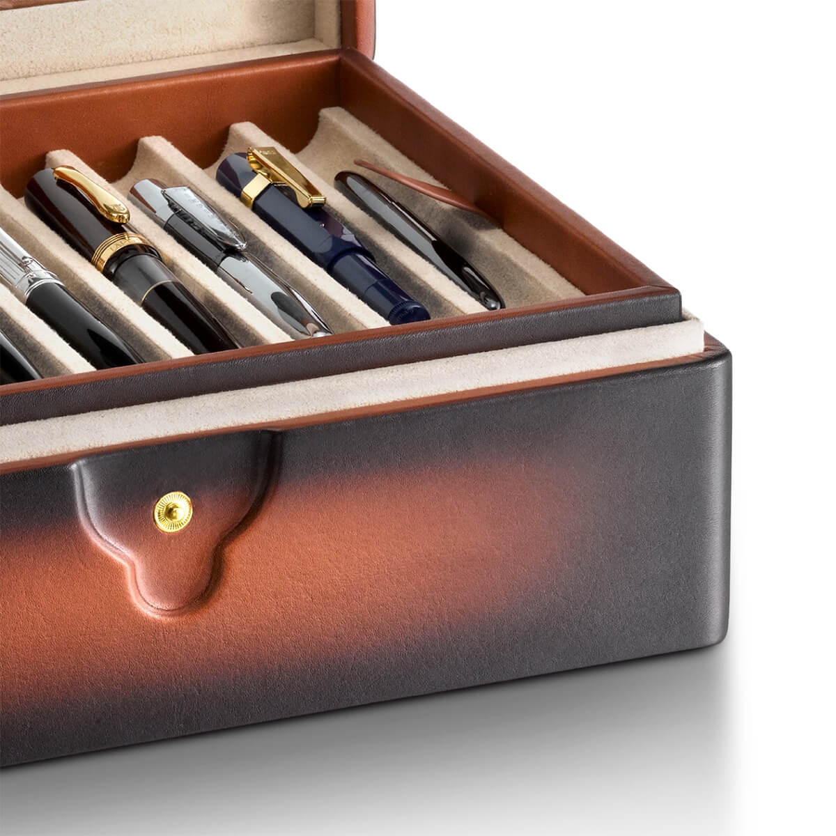 Lapis Bard Hemingway Cognac Pen Case (20 pens)