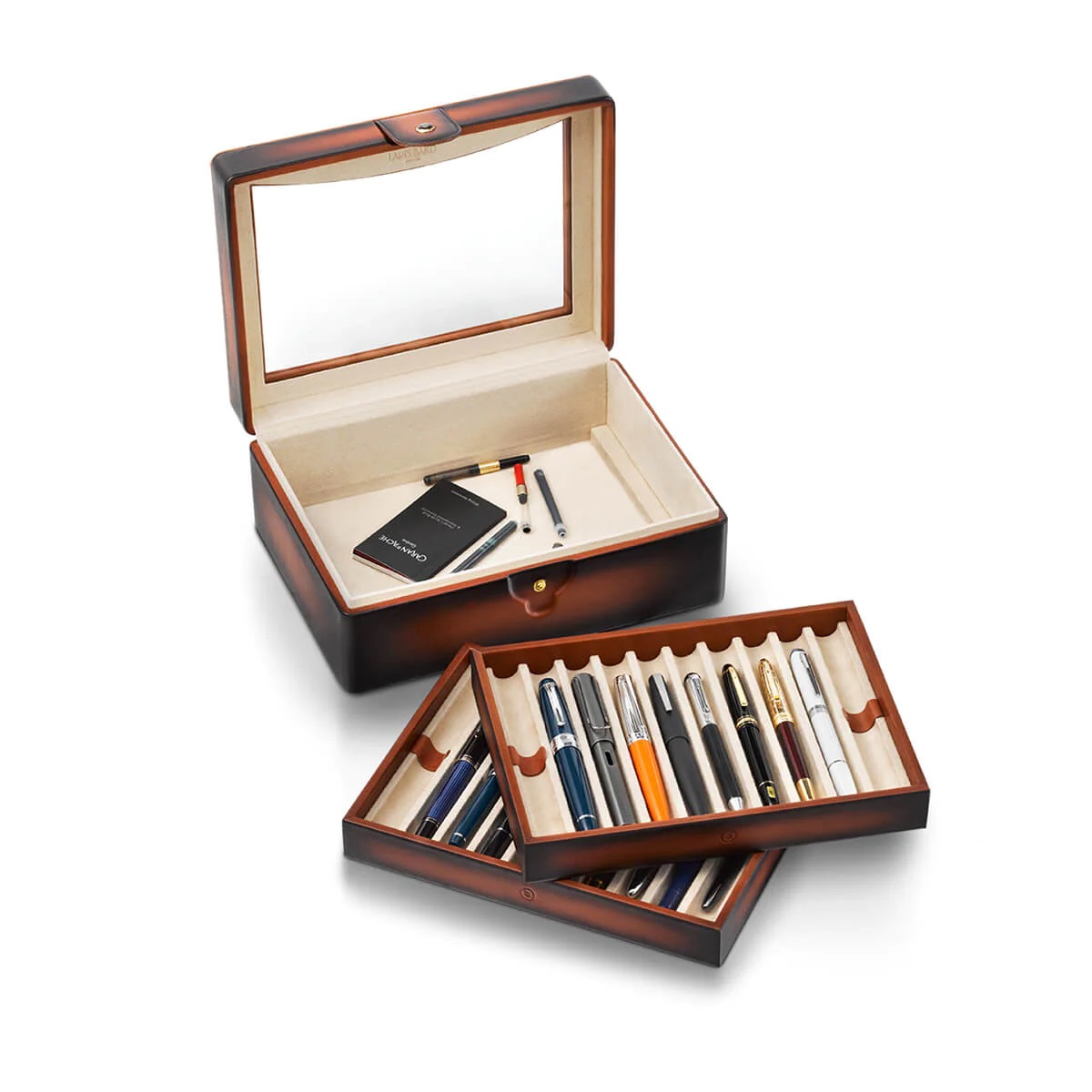 Lapis Bard Hemingway Cognac Pen Case (20 pens)