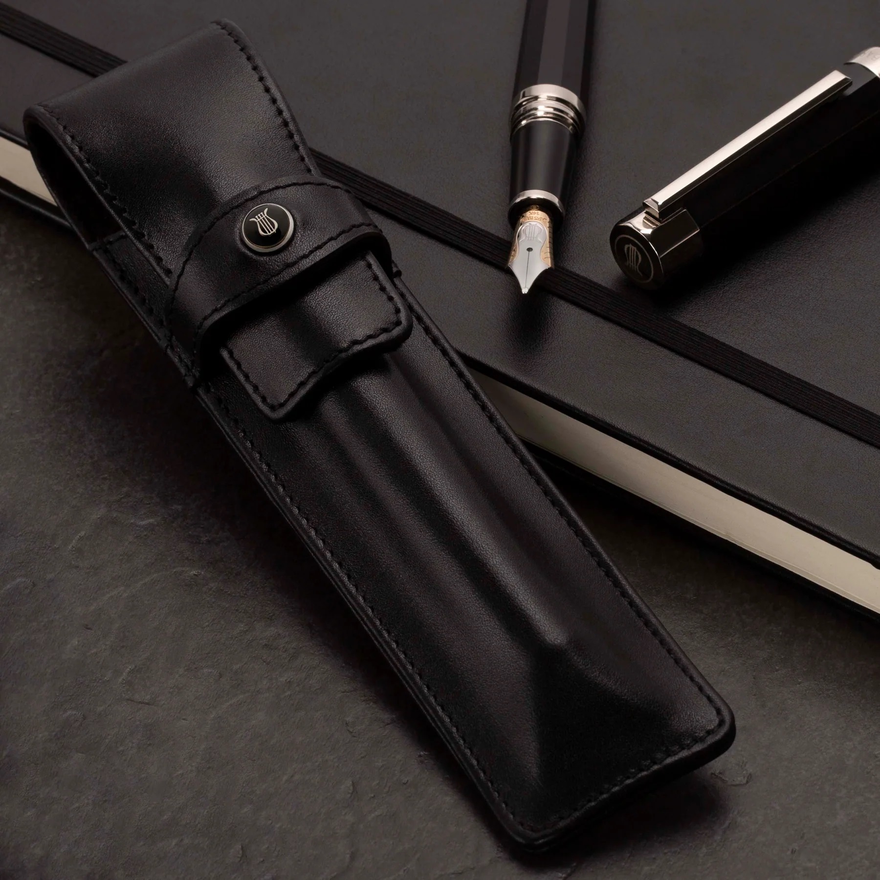 Lapis Bard Mayfair Black Pen Pouch (Single)