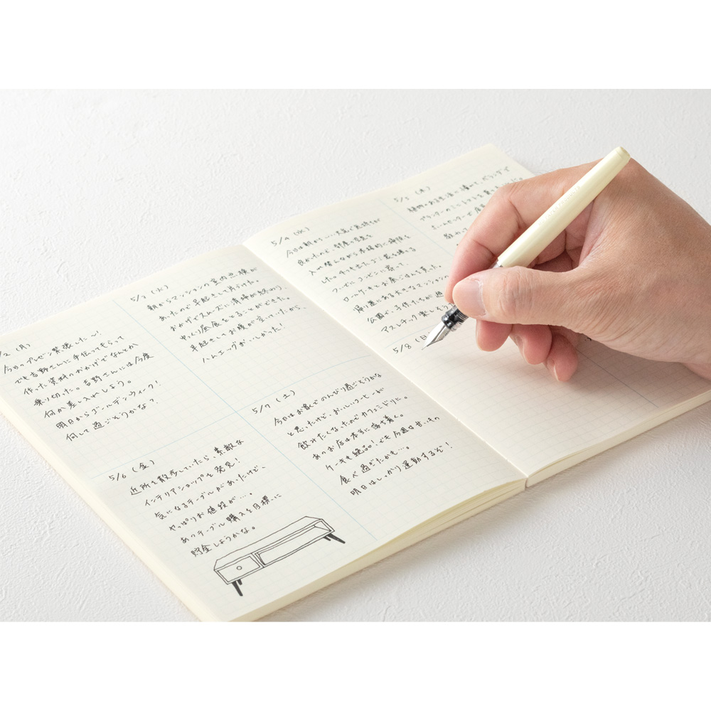 Midori MD Diario de papel A5 cuaderno de bloques de cuadrícula