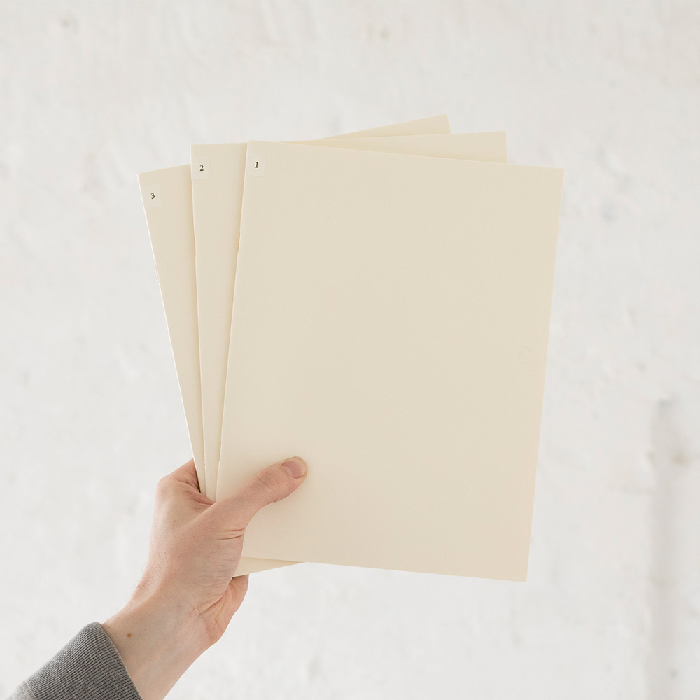 Midori MD Paper A4 Grid Notebook Light (embalagem com 3 unidades)