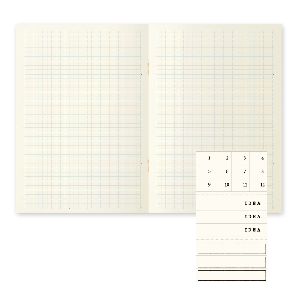 Midori MD Paper A5 Grid Notebook Light (3-pack)