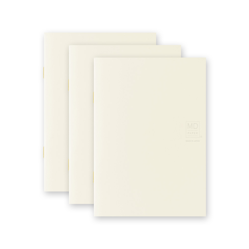 Midori MD Papel A6 cuaderno cuadriculado claro (paquete de 3)