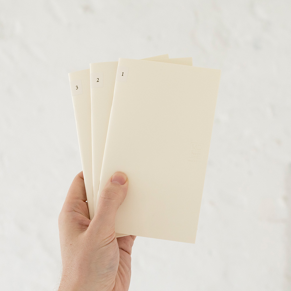 Midori MD Papel B6 cuaderno cuadriculado claro (paquete de 3)
