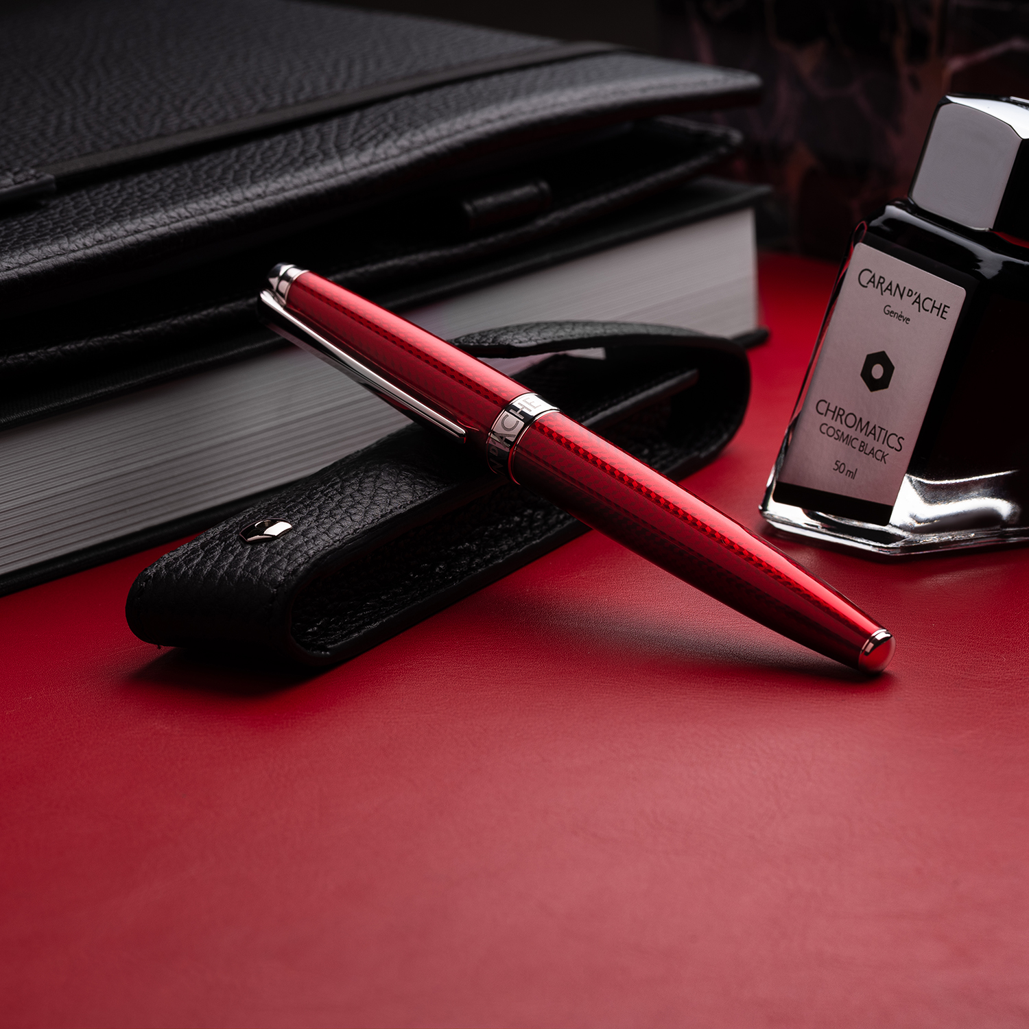 Caran d'Ache Léman Rouge Carmin Rollerball