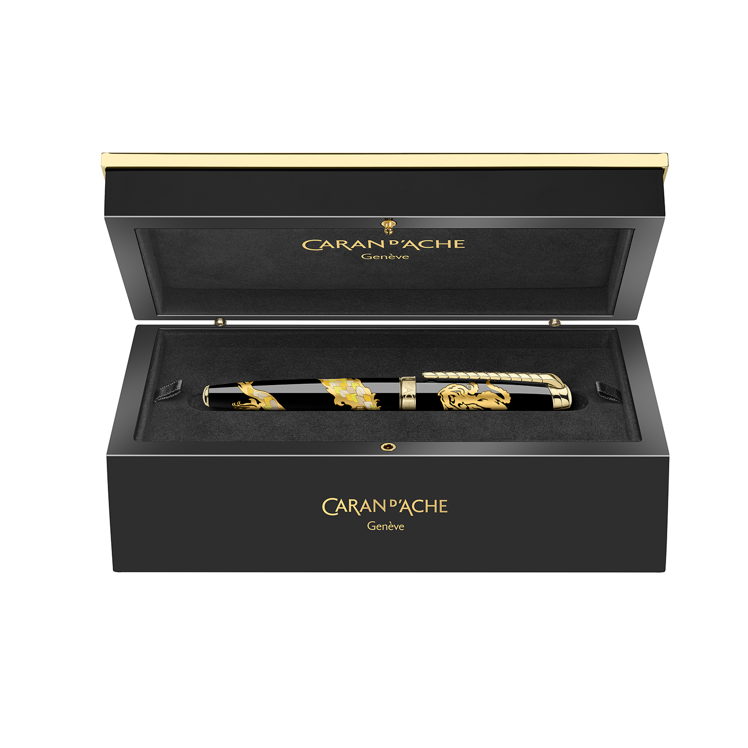 Caran d'Ache Straw Marquetry Dragon 2024 LE Fountain pen