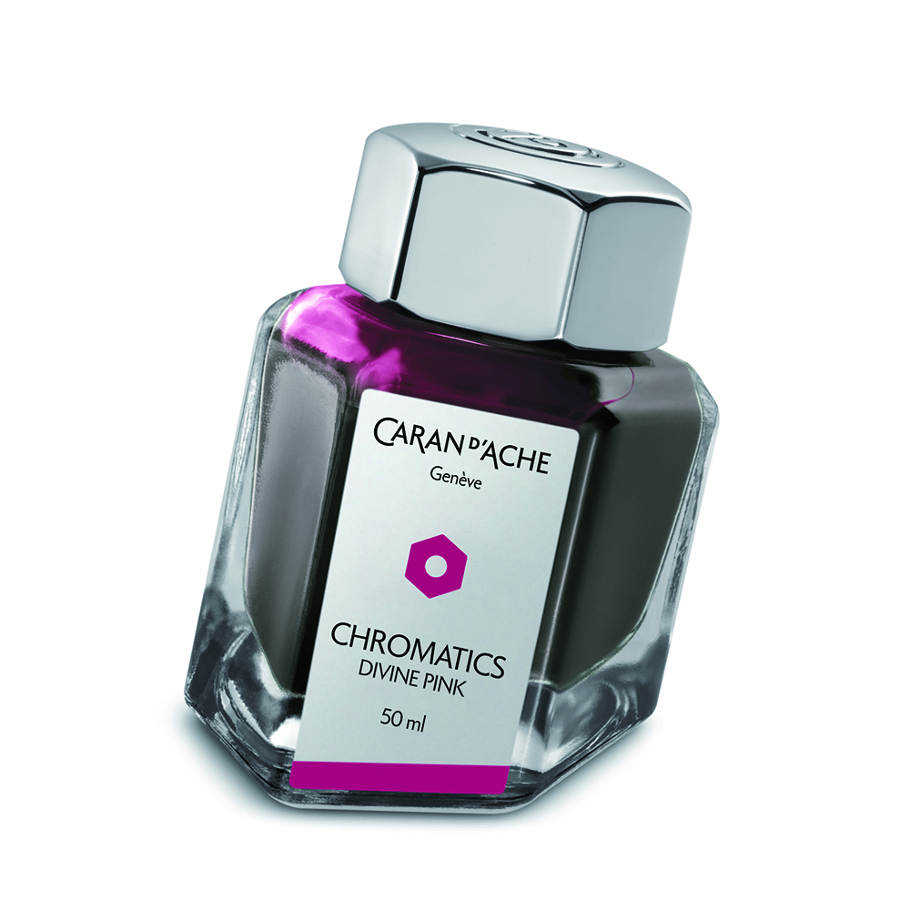 Caran d'Ache Chromatics Divine Pink Ink - 50ml Ink Bottle