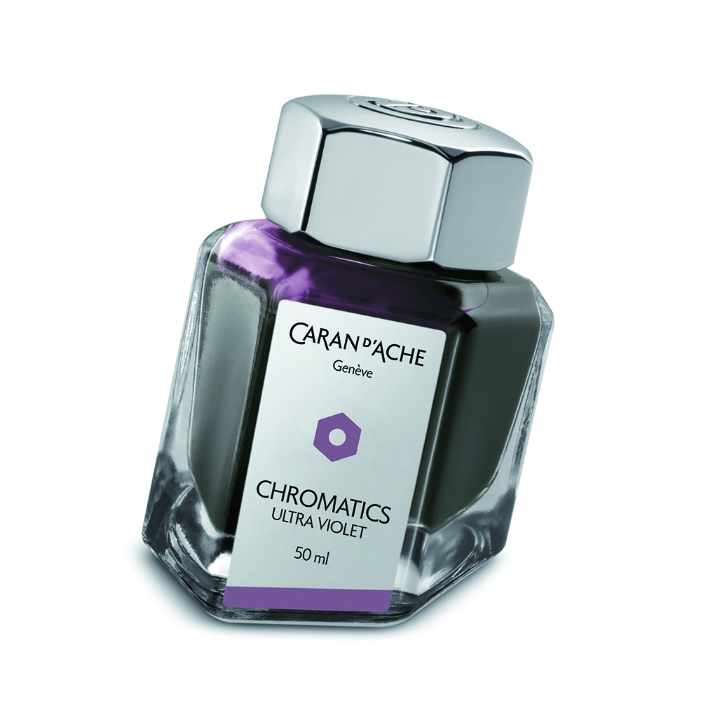 Tinta verde vibrante Caran d'Ache Chromatics - Frasco de tinta de 50 ml