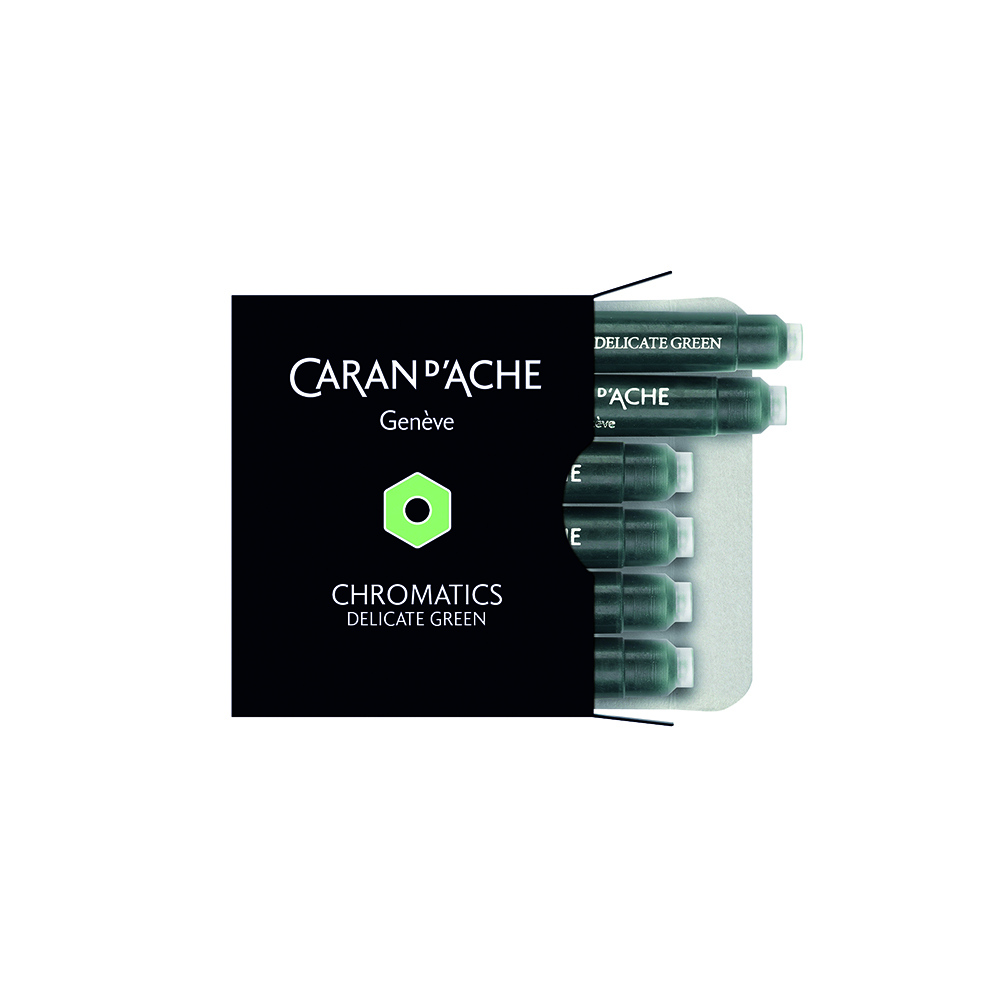 Caran d'Ache Chromatics Tinta Verde Delicada - Cartuchos de Tinta