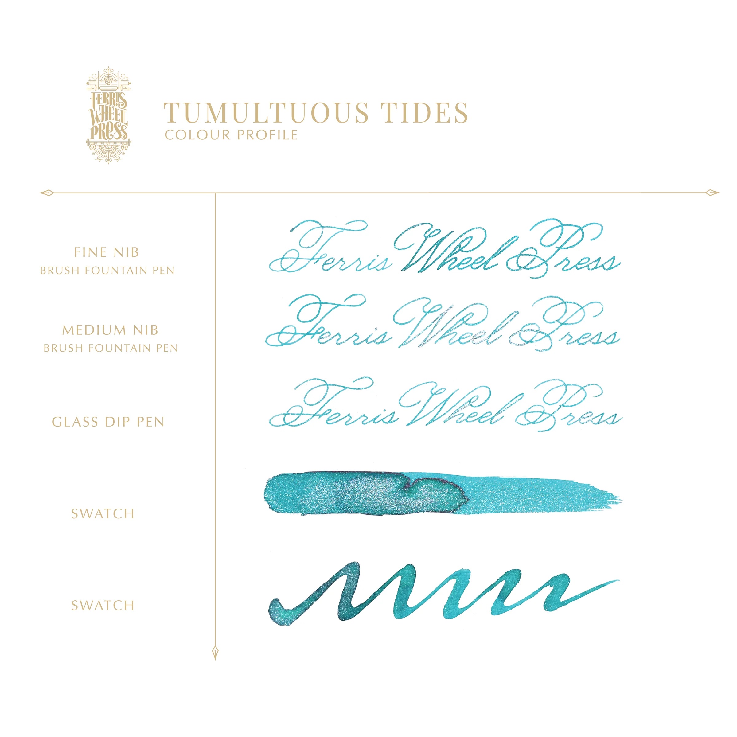 Ferris Wheel Press Ferritales Tumultuous Tides Butelka z atramentem 20 ml