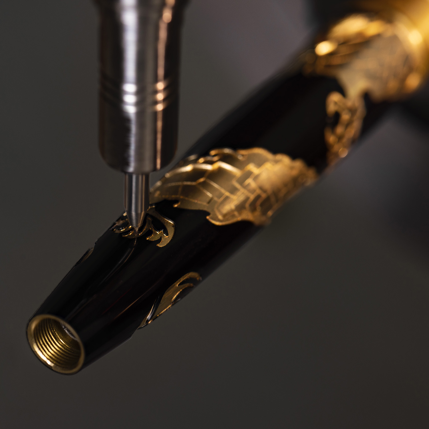 Caran d'Ache Straw Marquetry Dragon 2024 LE Fountain pen
