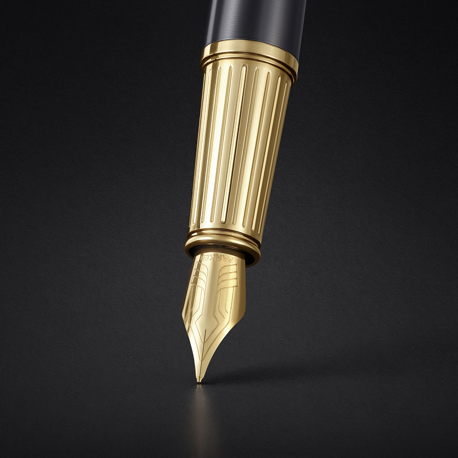Pluma Estilográfica Parker Ingenuity Pioneers Collection Arrow Laca Gris GT