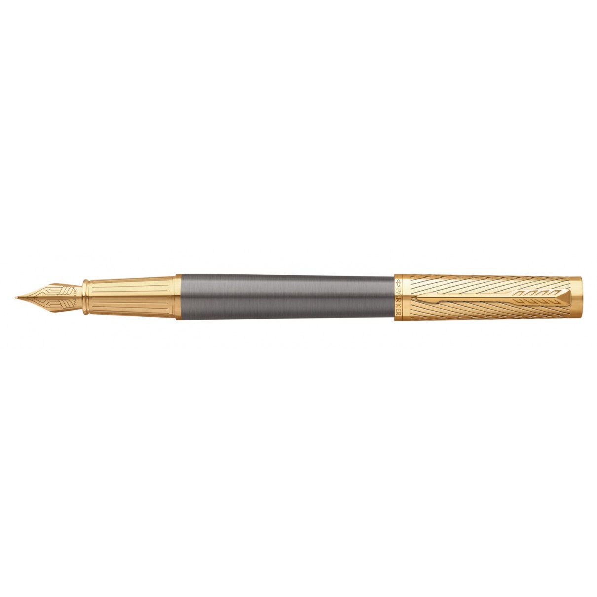 Pluma Estilográfica Parker Ingenuity Pioneers Collection Arrow Laca Gris GT