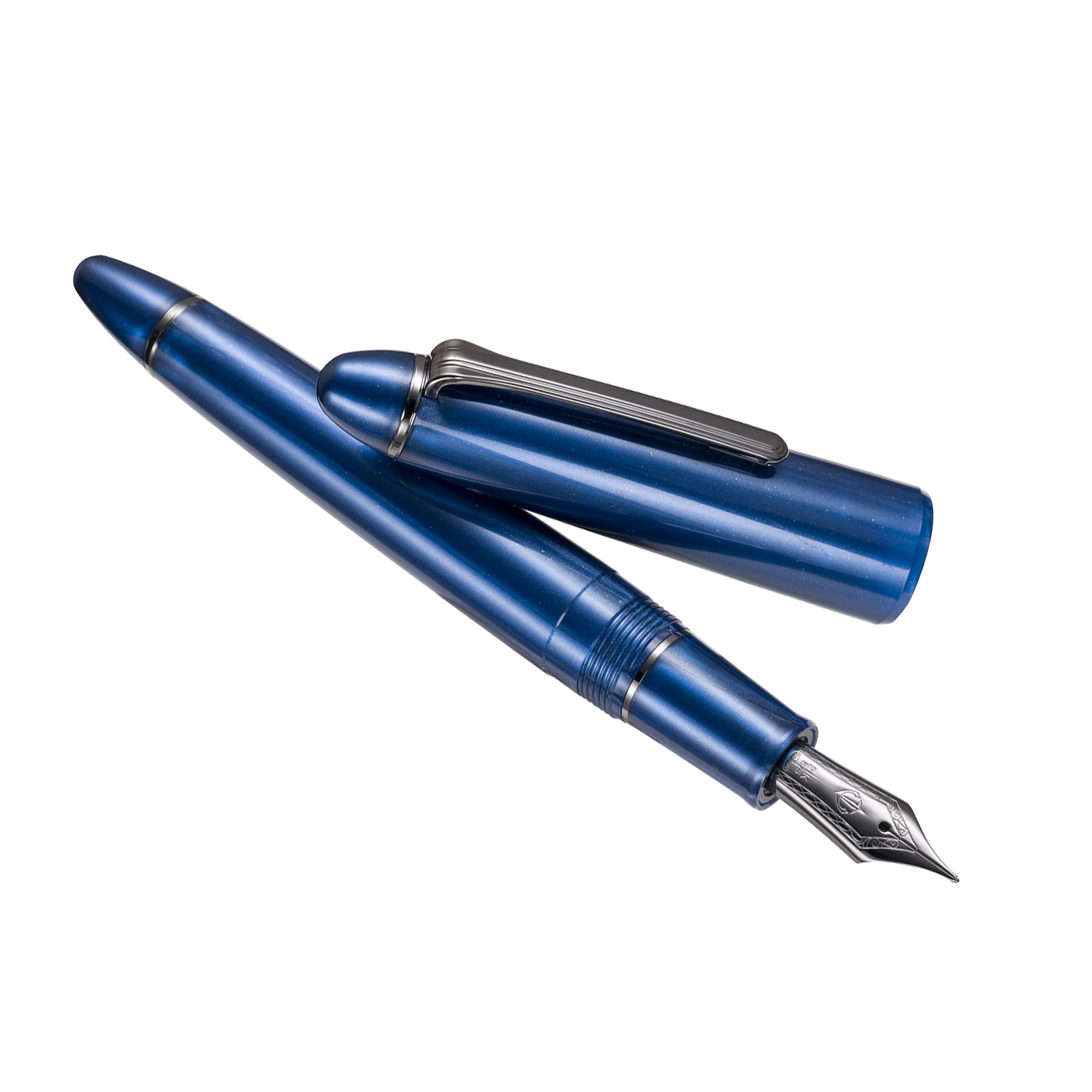 Sailor 1911L Ringless Metallic Simply Blue IP Fountain pen